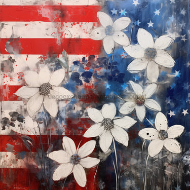 Patriotic Sign, USA Sign, DCO-13594, Sign For Wreath, 10x10